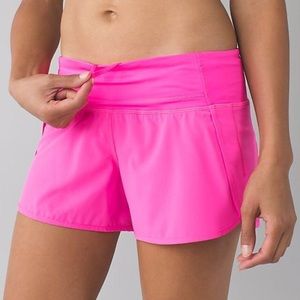 Lululemon Pink Run Times Shorts size 6